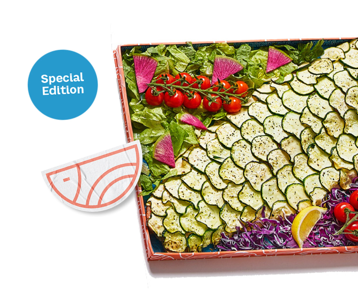 Zucchini "Scales" Salmon Side