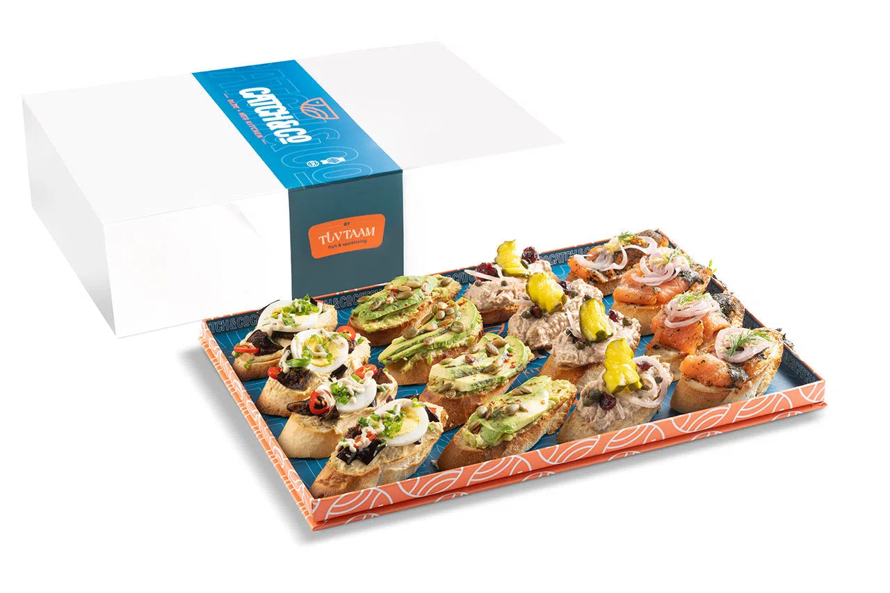 Signature Toasts Assorted Platter – Tuv Taam Fish | Catch & Co